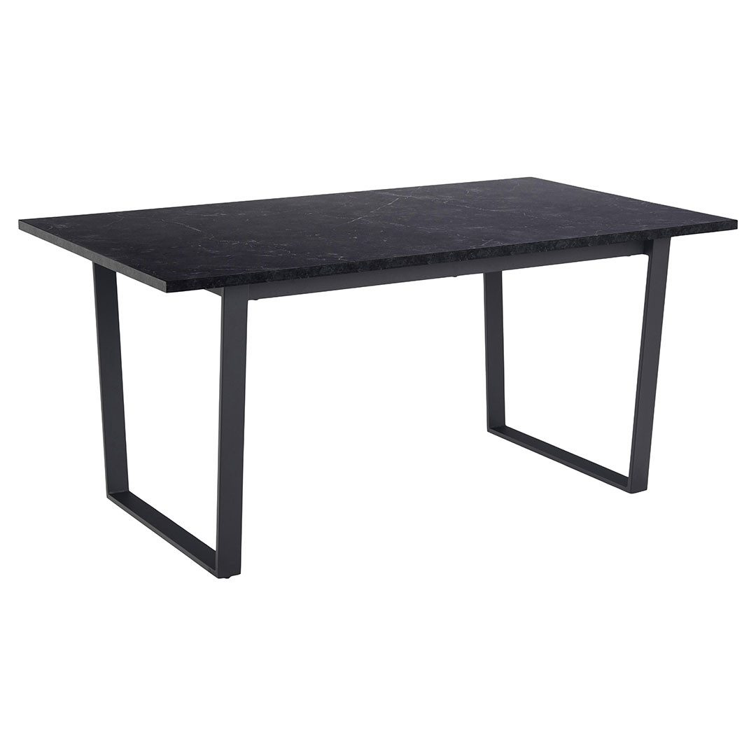 ebuy24 Essgruppe Tilst Essgruppe Tisch schwarz Marmor Print 90x160, (5-tlg) – Bild 2 von 5