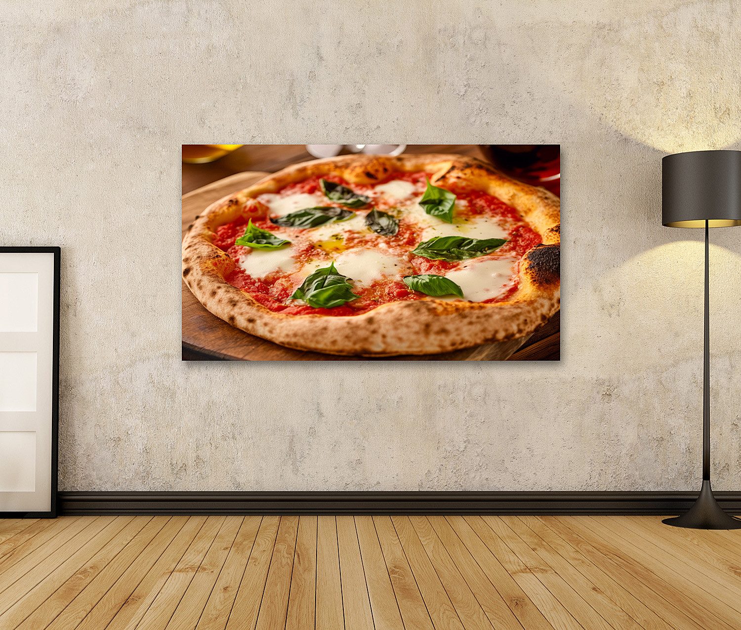 islandburner Leinwandbild, Frische traditionelle italienische Pizza günstig online kaufen
