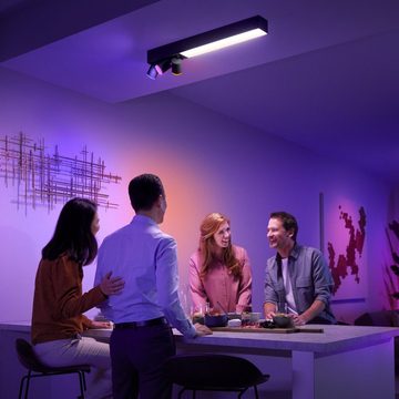 Philips Hue LED Deckenleuchte Bluetooth White & Color Ambiance Spot Centris in Schwarz 3-flammig, keine Angabe, Leuchtmittel enthalten: Ja, fest verbaut, LED, warmweiss, Deckenlampe, Deckenbeleuchtung, Deckenlicht