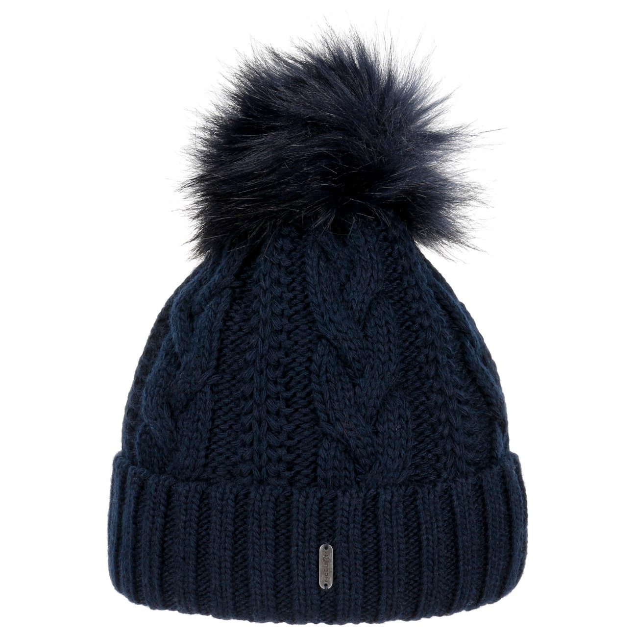 McBurn Bommelmütze (1-St) Bommelmütze mit Umschlag, Made in Italy