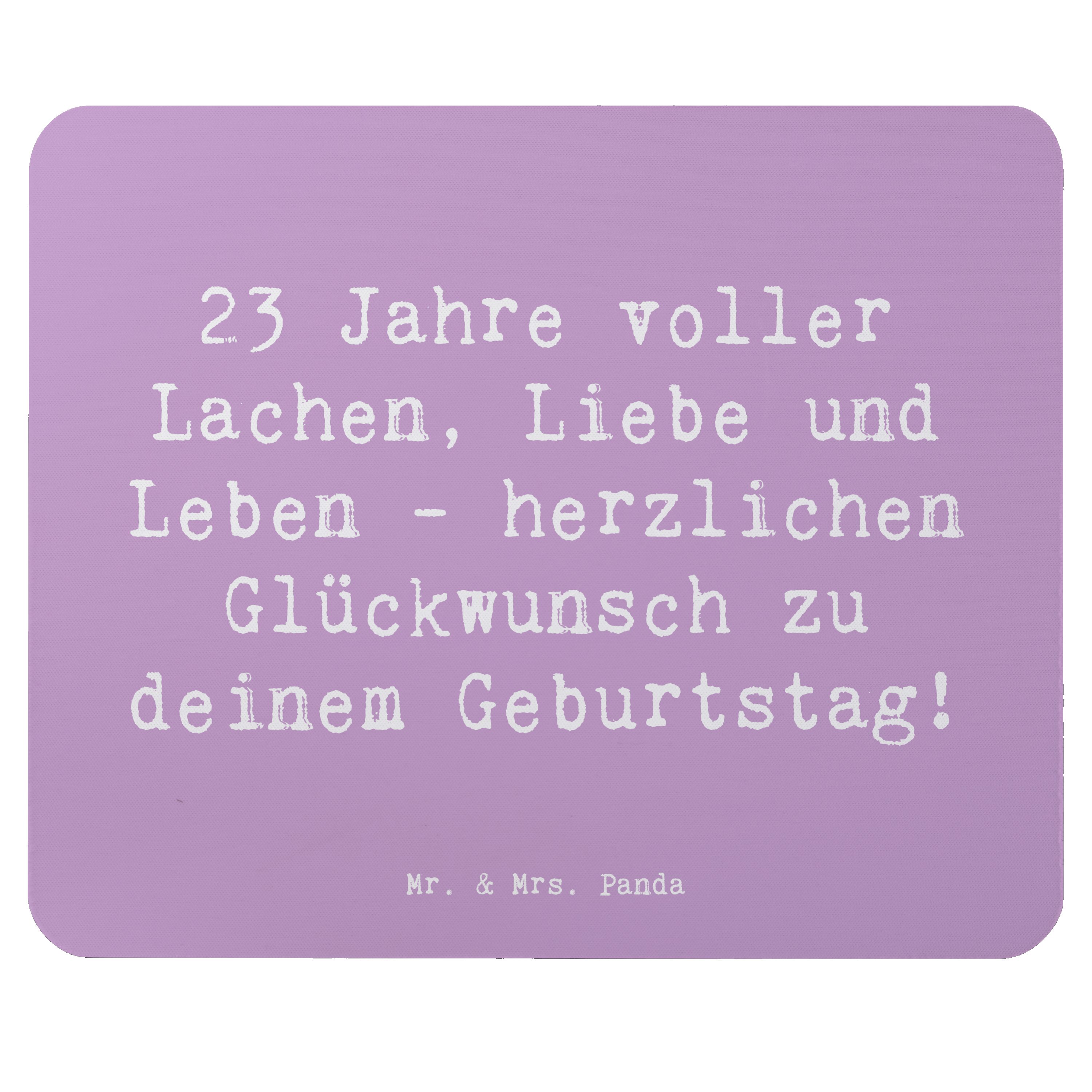 Mauspad Spruch 23. Geburtstag - Lavendeltraum - Geschenk, Mauspad, Mausunterl