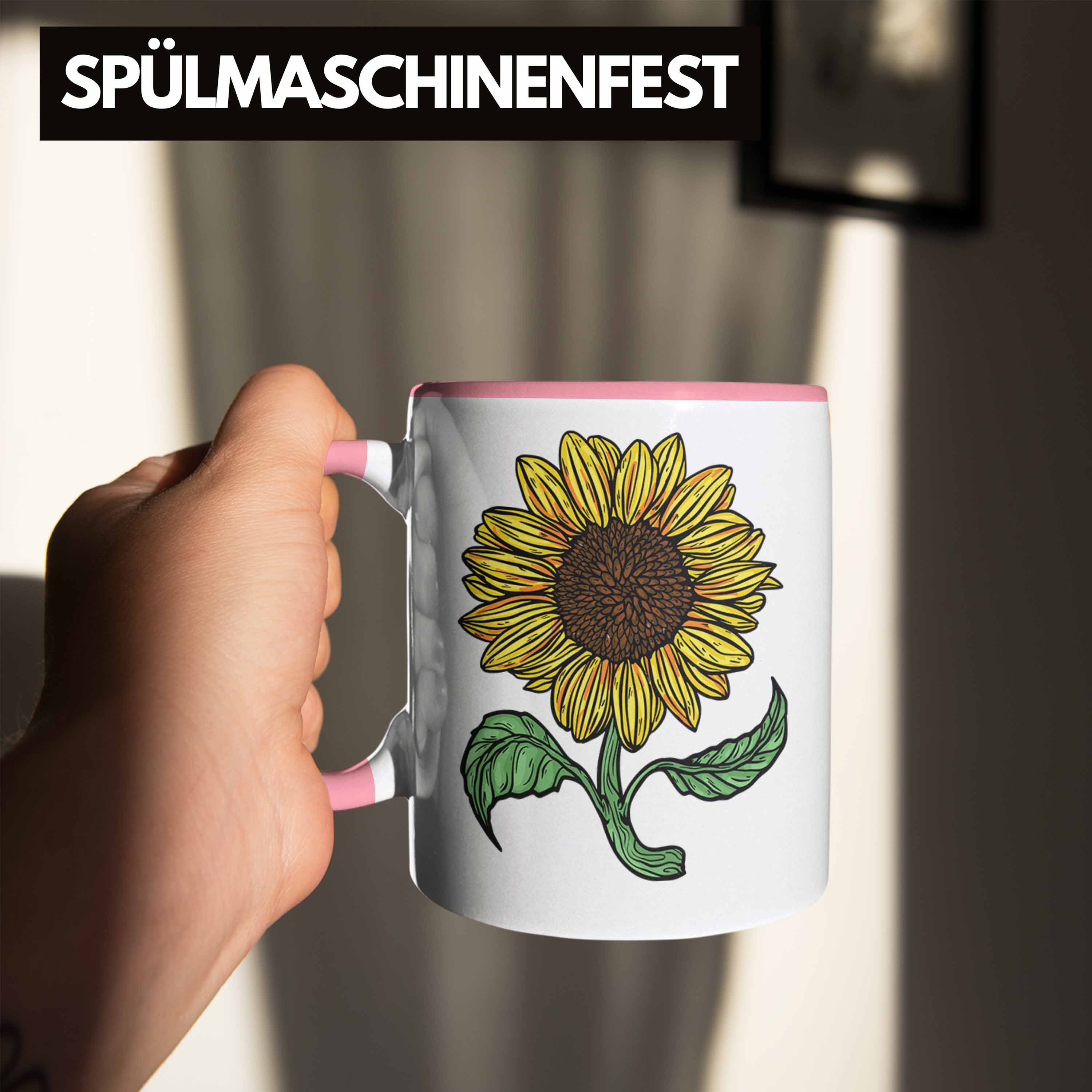 Lustige für Rosa Sonnenblumenliebhaber Sonnenblume Tasse Trendation Geschenk Tasse