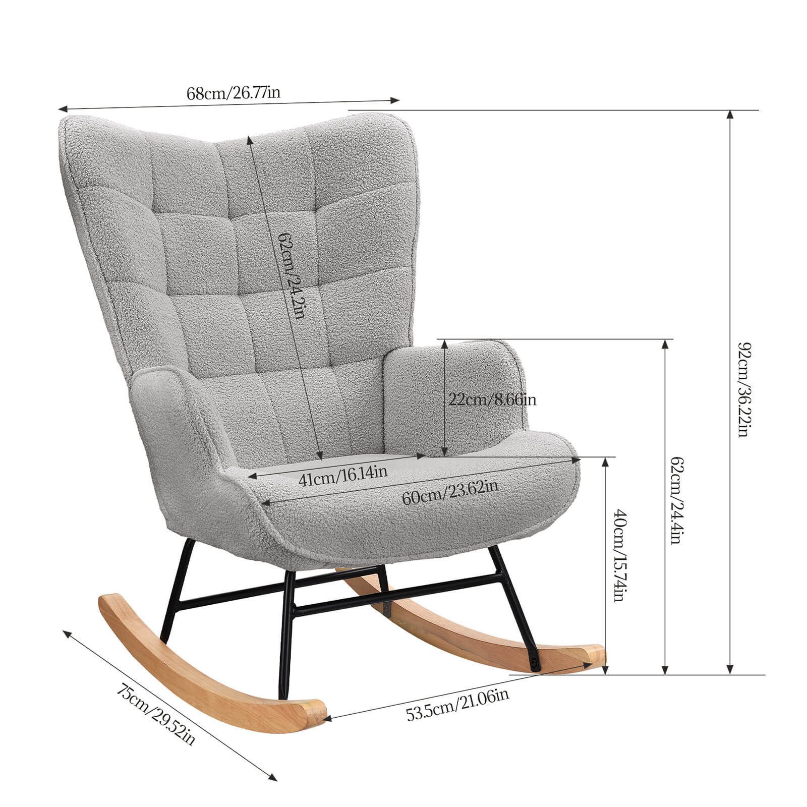 Furnishings Home Schaukelstuhl Polsterstuhl Sessel Stillsessel günstig online kaufen