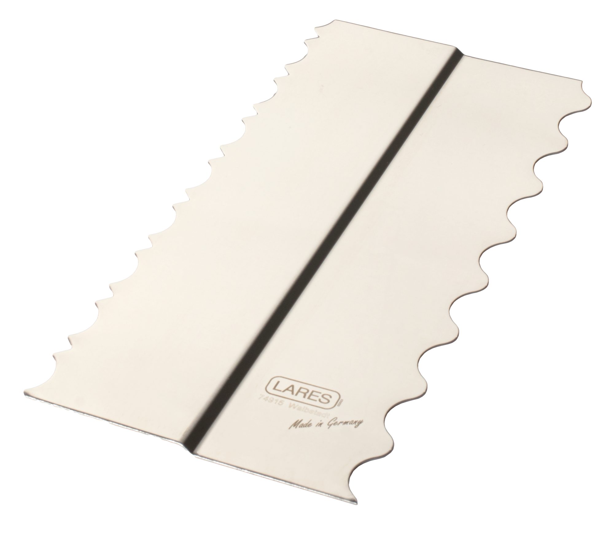 LARES Streichpalette Tortendekorationskamm - Wellen, perfekt um Kuchen in Striped Cake zu verwandeln - Made in Germany