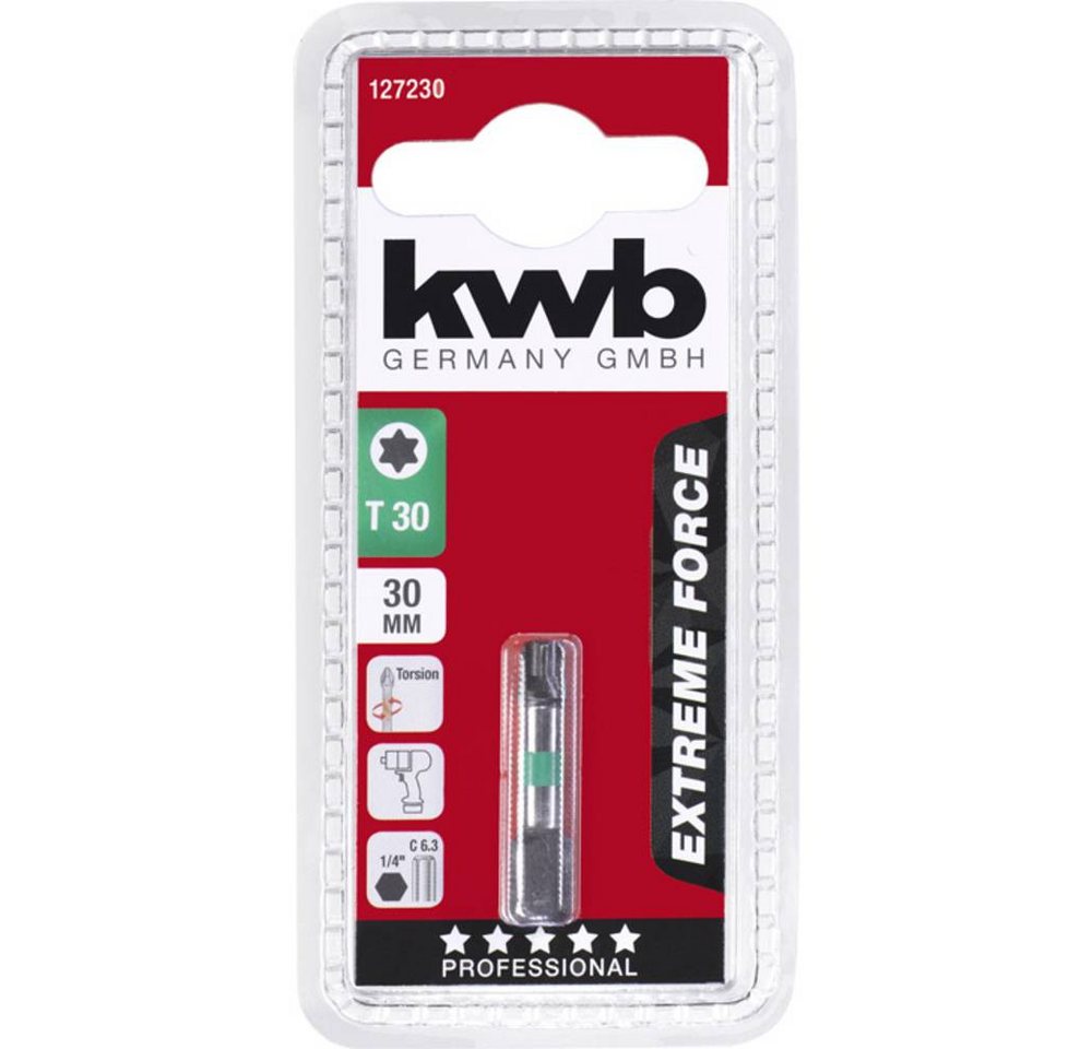 Thumbnail - kwb Torx-Bit EXTREME FORCE Bits, 30 mm, T 30