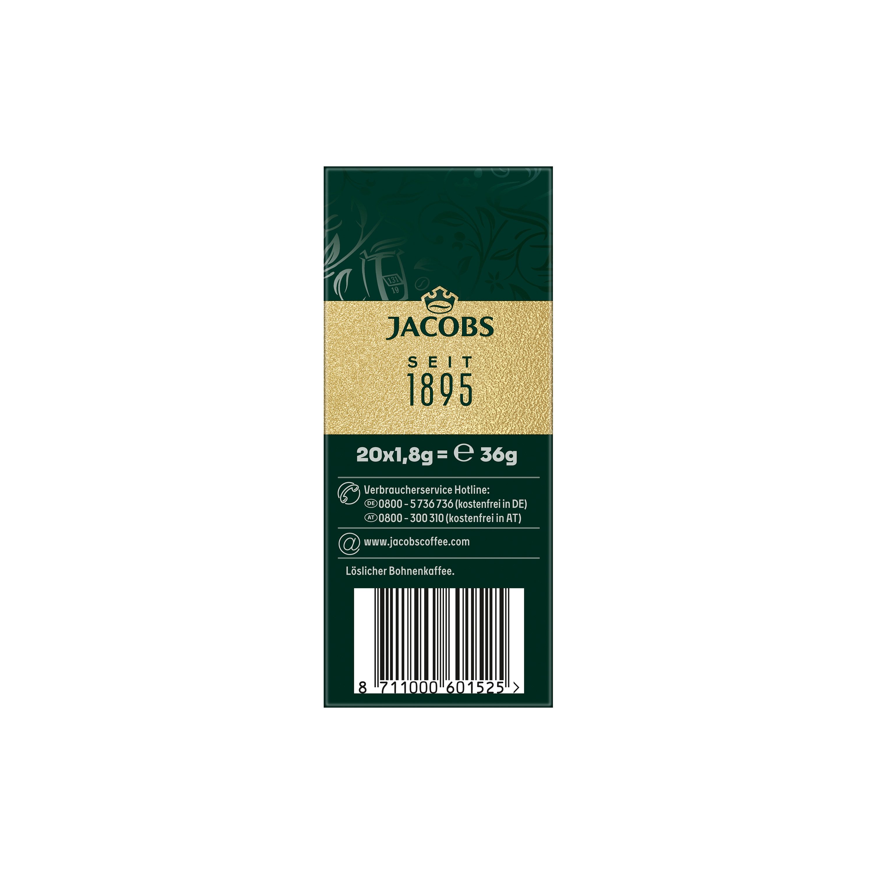 JACOBS Kaffee Löskaffee Typ Espresso 12 x 20 Getränke Sticks, (Packung, 12er Pack) – Bild 4 von 5