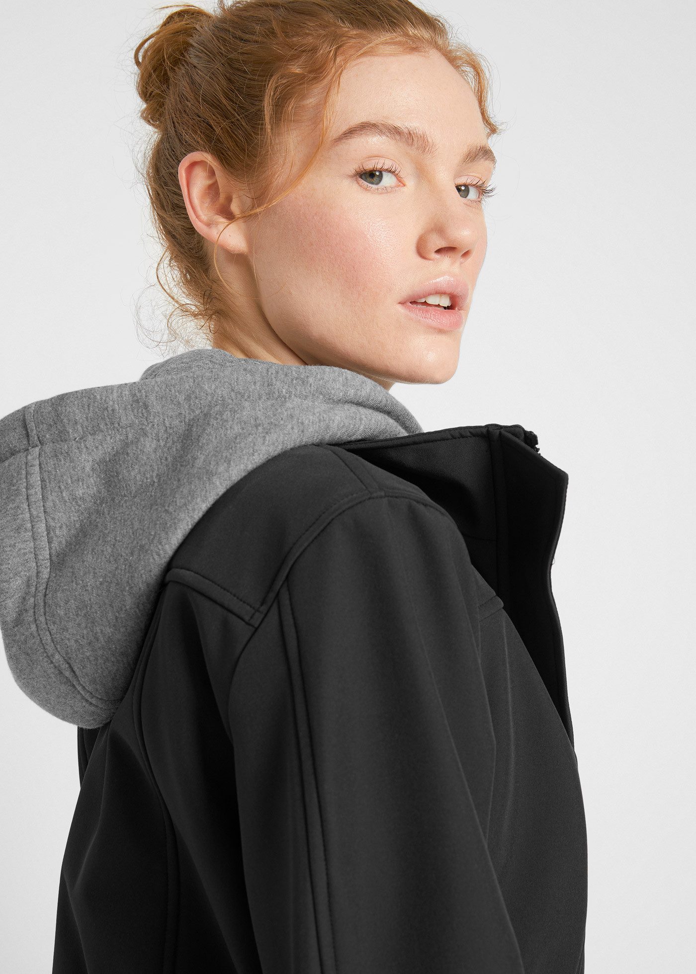 bonprix Softshelljacke Langjacke mit herausnehmbarem Sweat-Einsatz