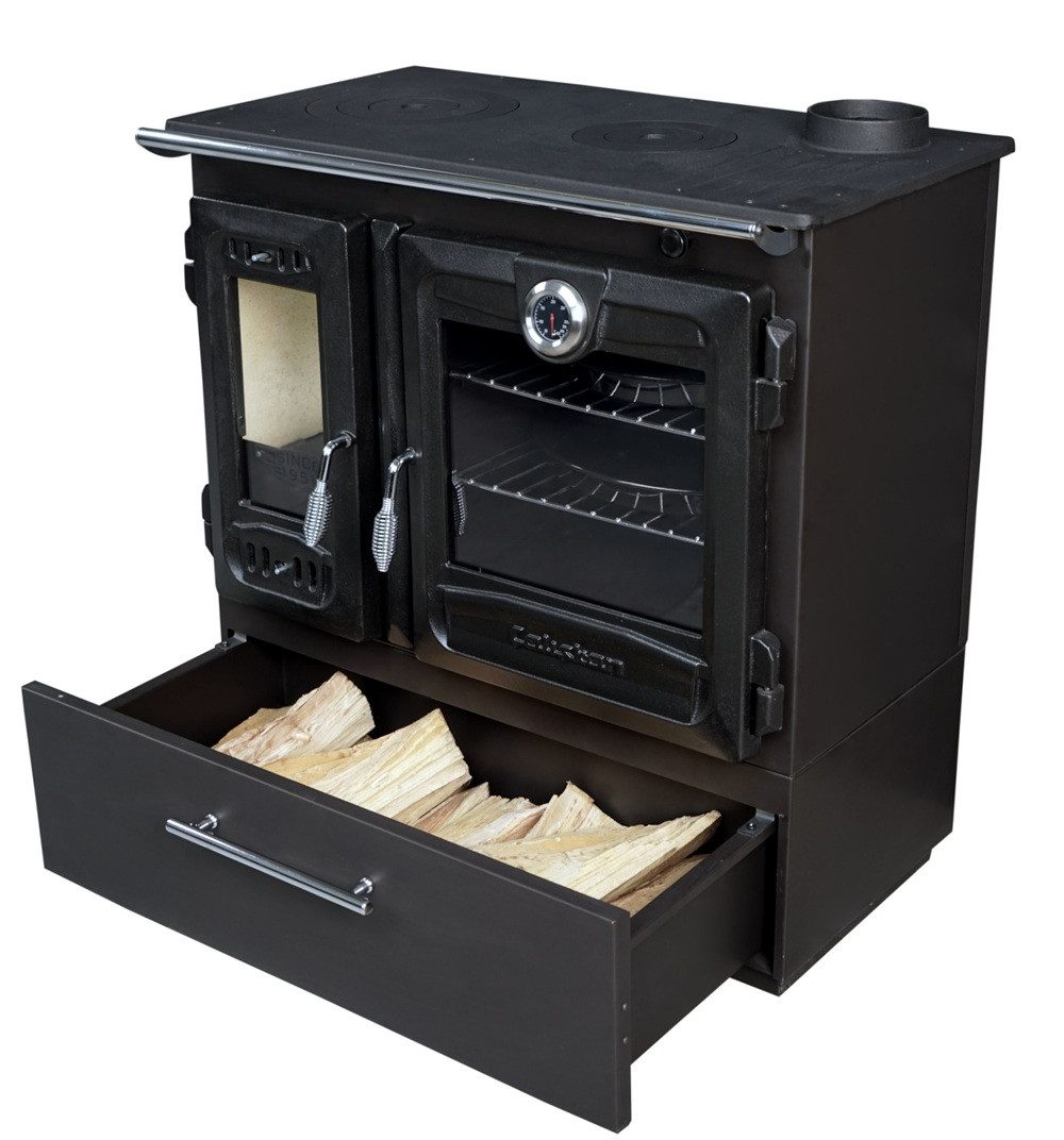 Caliskan Festbrennstoffherd Premium-Holzherd Modell 216 BOX mit 8,97kW - Bauart 1 - viel Gusseisen, 8.97 kW