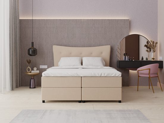 PANDA MÖBEL GmbH Boxspringbett NEVADA mit Bettkasten - Einrichtungsbeispiel