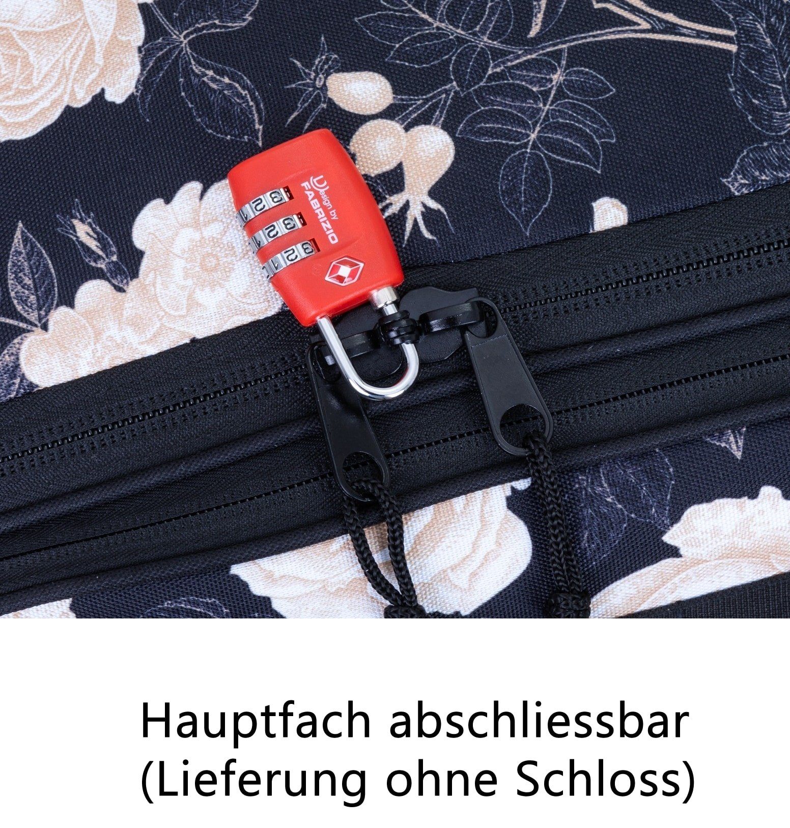 ELEPHANT Trolley Reisetasche Damen Duffle Bag Travel Reisetrolley 55 cm Flower, Weekender Sauna Reise Sport Trolly Tasche Rollen
