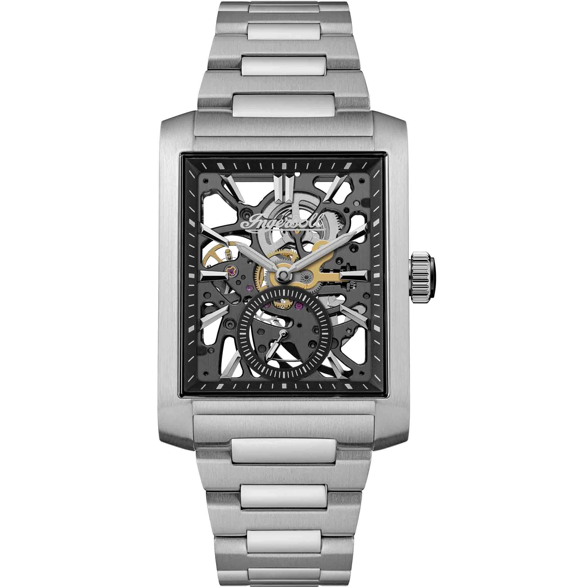 Ingersoll Automatikuhr The Spur I17001, Armbanduhr, Herrenuhr, Mechanische Uhr, Edelstahlarmband, analog