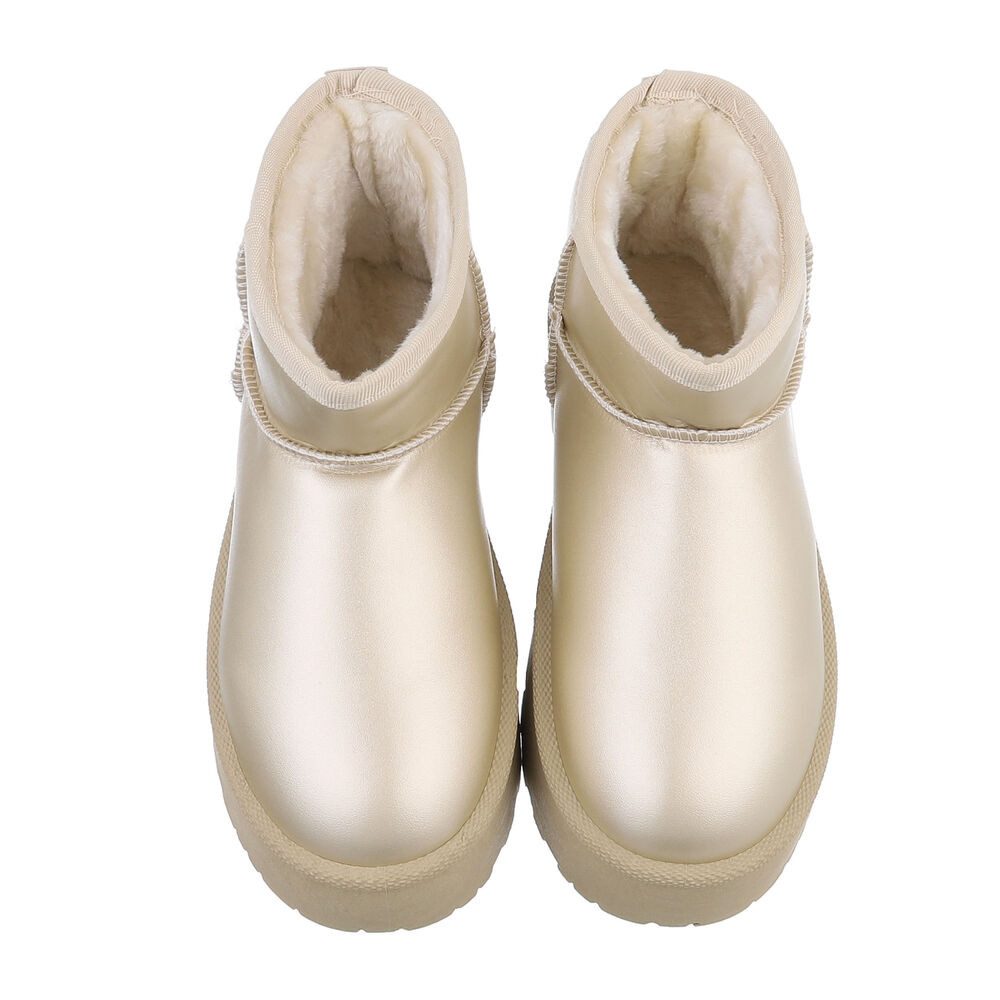Ital-Design Kinder Snowboots Freizeit Stiefelette (87124585) Flach Stiefeletten in Gold