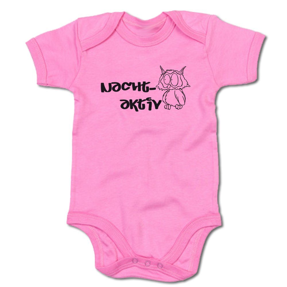 G-graphics Kurzarmbody Baby Body - Nachtaktiv mit Spruch / Sprüche • Babykleidung • Geschenk zur Geburt / Taufe / Babyshower / Babyparty • Strampler