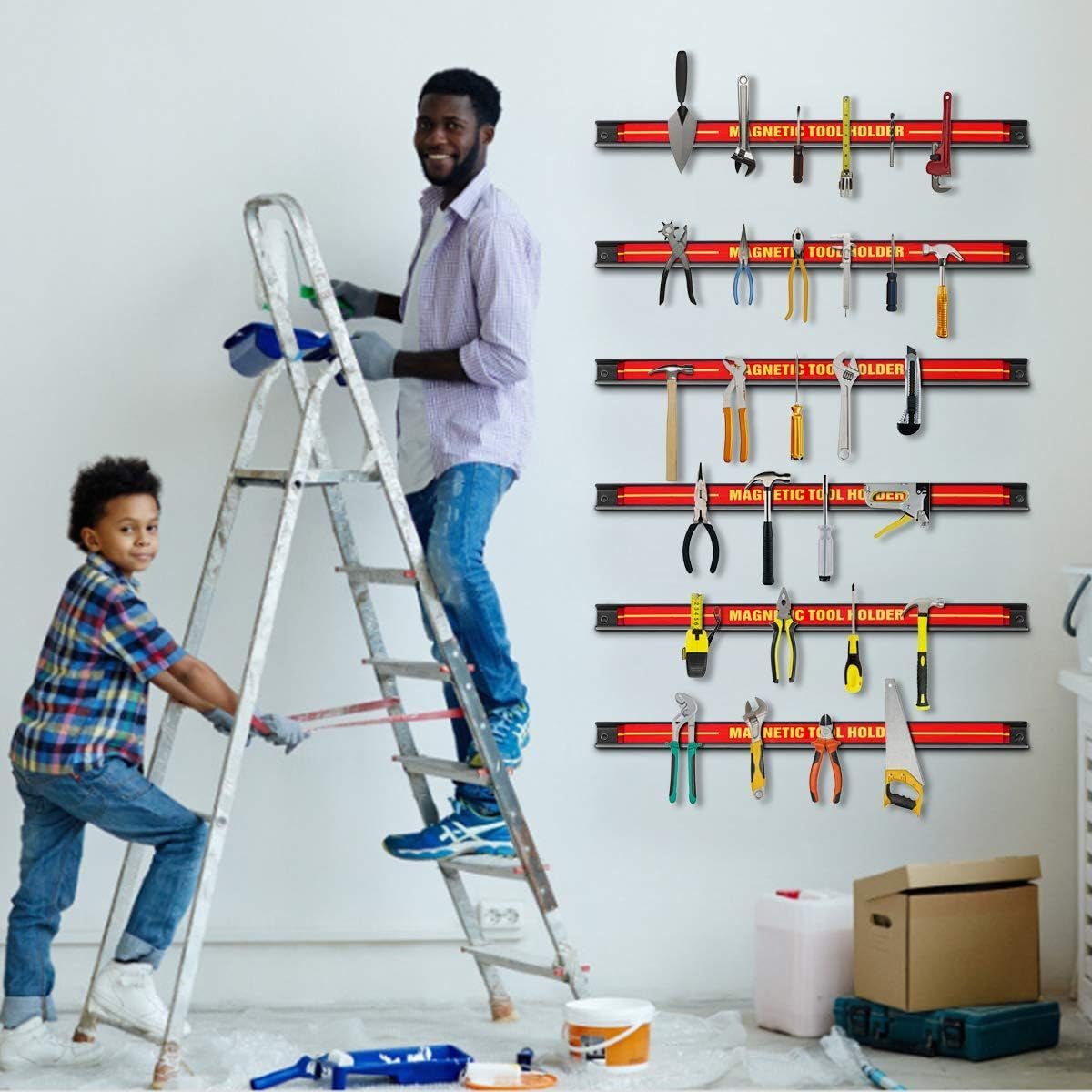 KOMFOTTEU Magnet-Werkzeugleiste Magnetleiste, Set, 6-tlg., 13kg günstig online kaufen