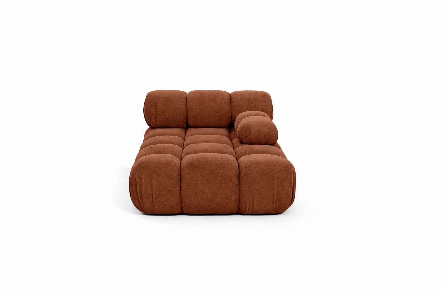 Kaiser Möbel Chaiselongue modular für Wohnzimmer, Veloursstoff Salvador, Selia, Chaiselongue, Veloursstoff Salvador,Teil eines Modulsystems,moderne, elegante Optik