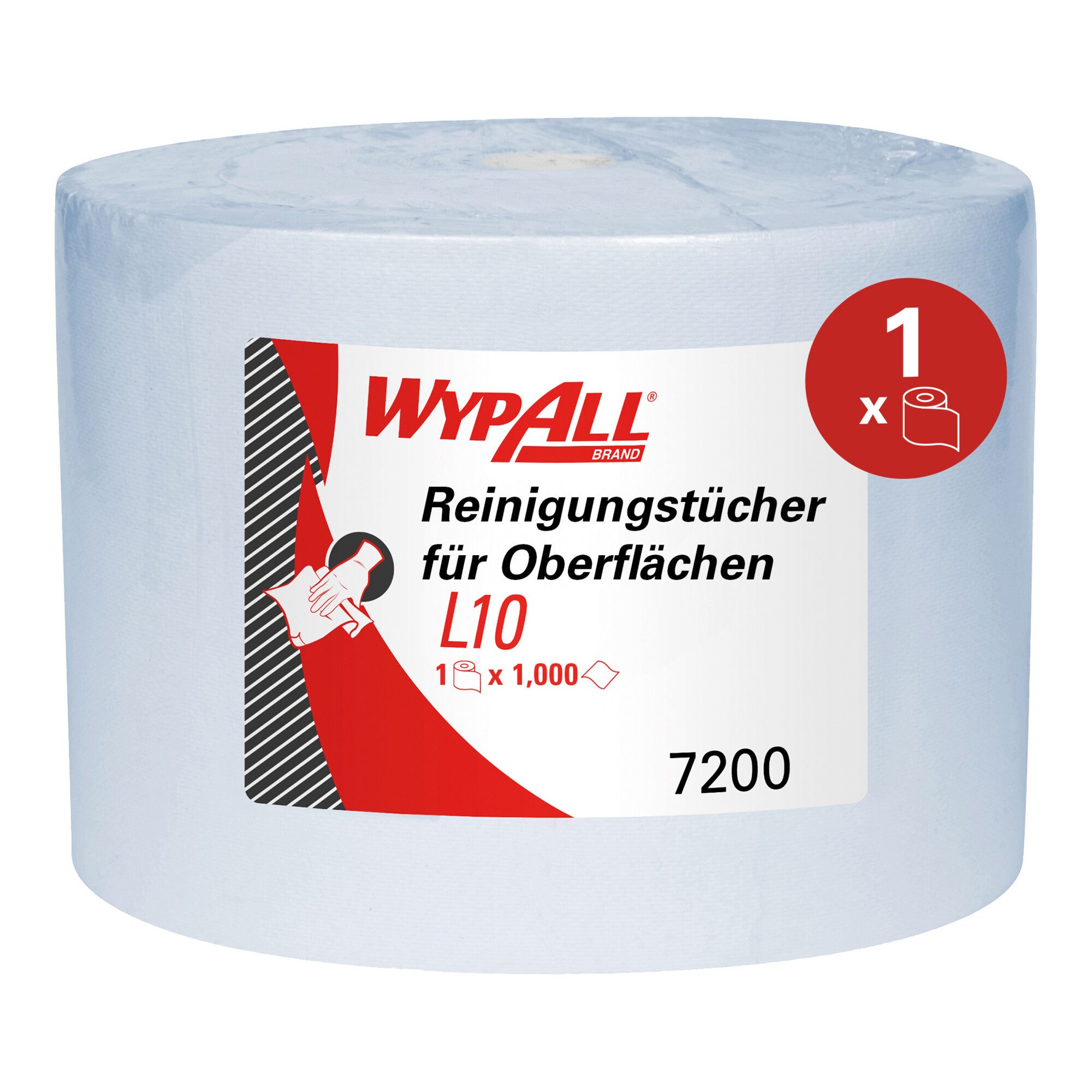 Wypall Reinigungsschwamm WypAll L10 Reinigungstücher für Oberflächen, 1 Blaue Rolle x 1.000