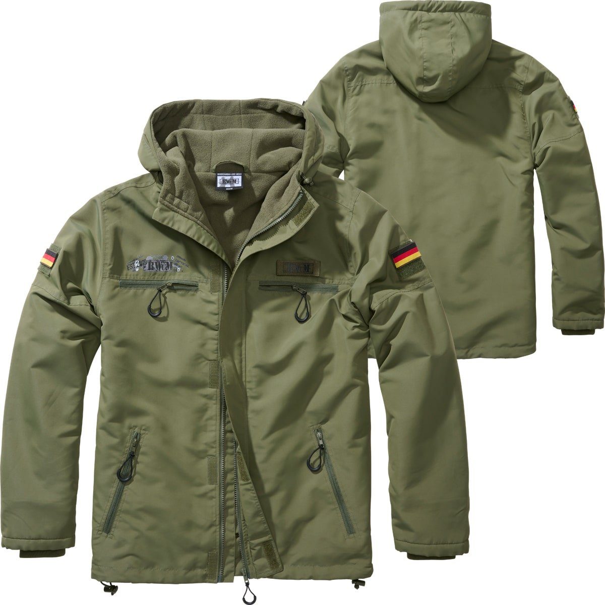 BWuM Windbreaker BWuM Tactical Windbreaker Zipper Fleece + Patch & Flaggen