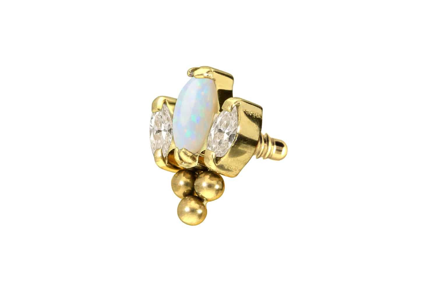 PIERCINGLINE Piercing-Set Titan Schraubaufsatz mit Außengewinde günstig online kaufen