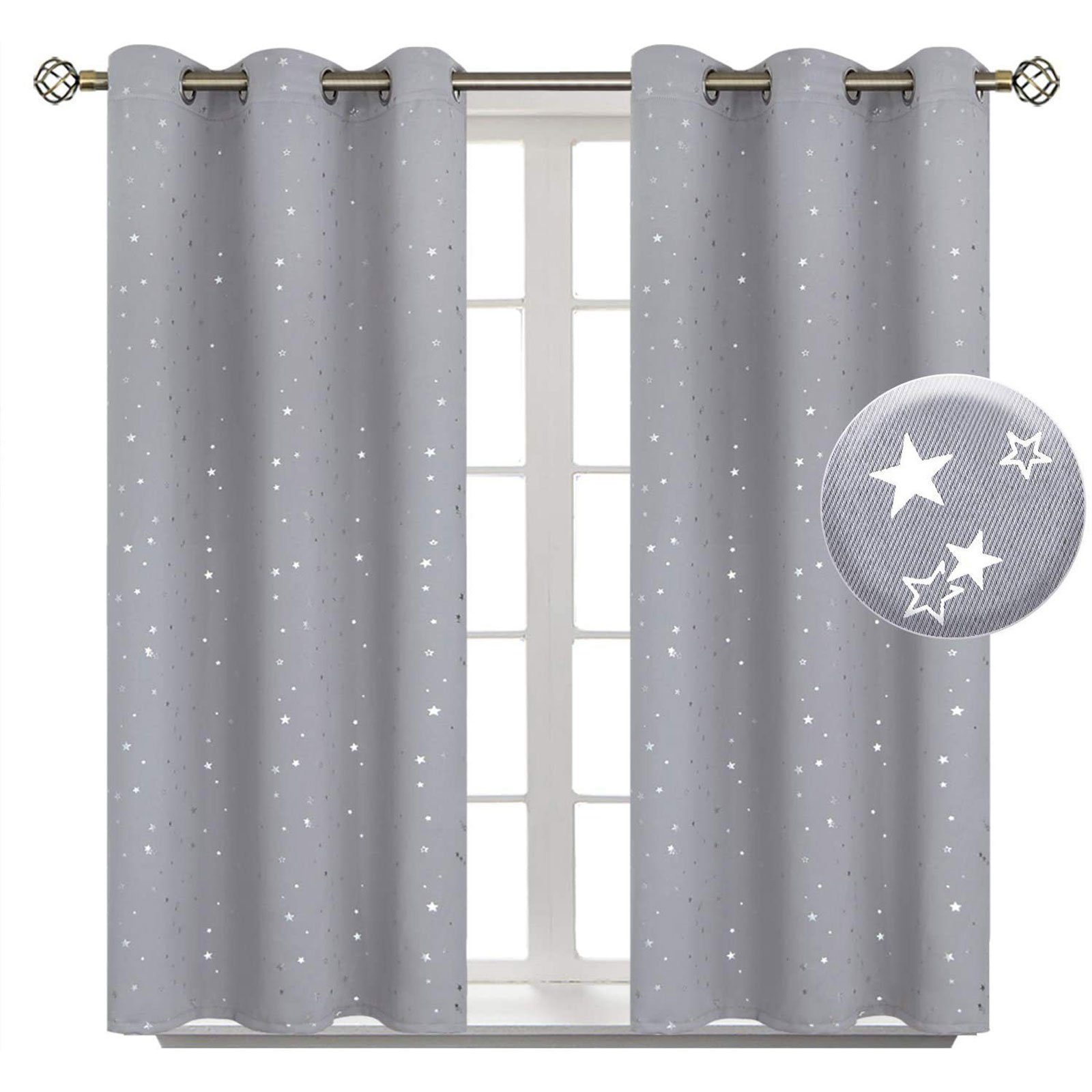 OKWISH Verdunkelungsvorhang 2er Set Verdunklungsvorhänge Vorhang Vorhänge G günstig online kaufen