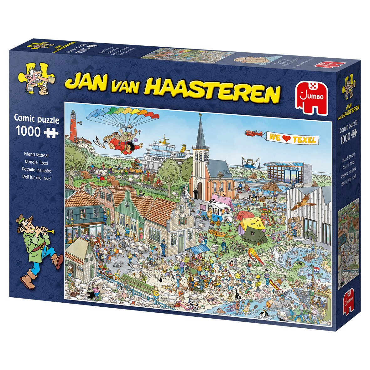 Jan van Haasteren Puzzle Jan van Haasteren Reif für die Insel 1000 Teile Puzzle, 1000 Puzzleteile, Made in Europe