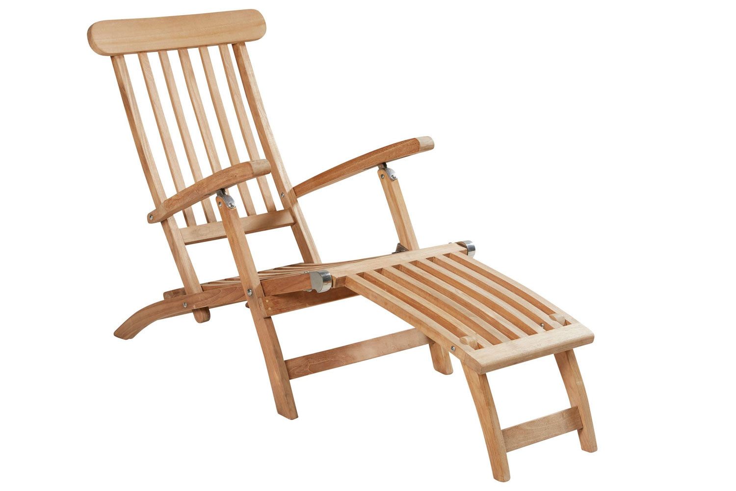 dasmöbelwerk Gartenstuhl Gartenliege Colorado Deckchair klappbar Teak Natur 160x59x88 cm