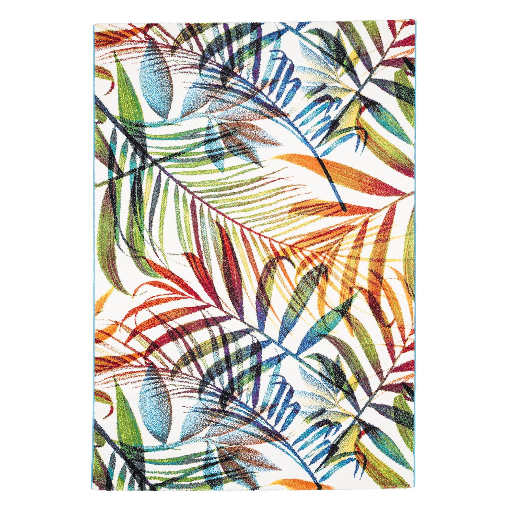 Pergamon Designteppich Designer Teppich Faro Tropical Bunte Zweige, Rechteckig, Höhe: 11 mm