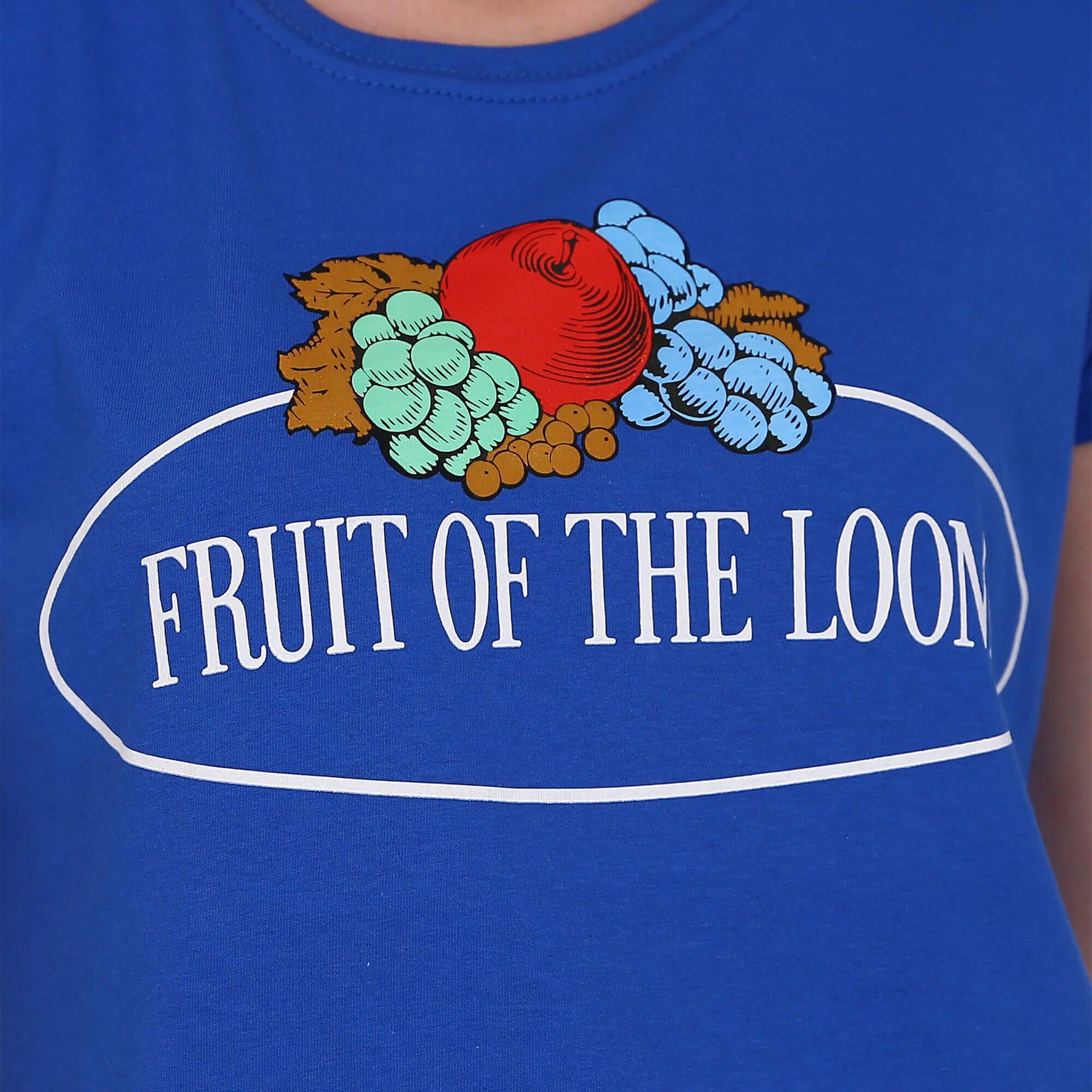 Vintage-Logo the Loom Sweatshirt Damen royal mit of leichtes Sweatshirt Fruit