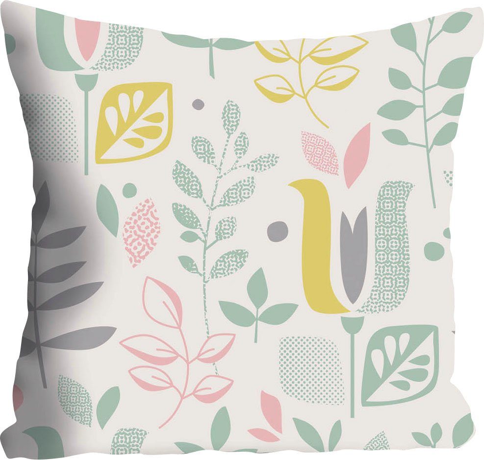 queence Dekokissen Denise, Kissenhülle,Abstrakte Blumen,Bunt,Modern,Kunst,Floral,Minimalistisch. € 24,04