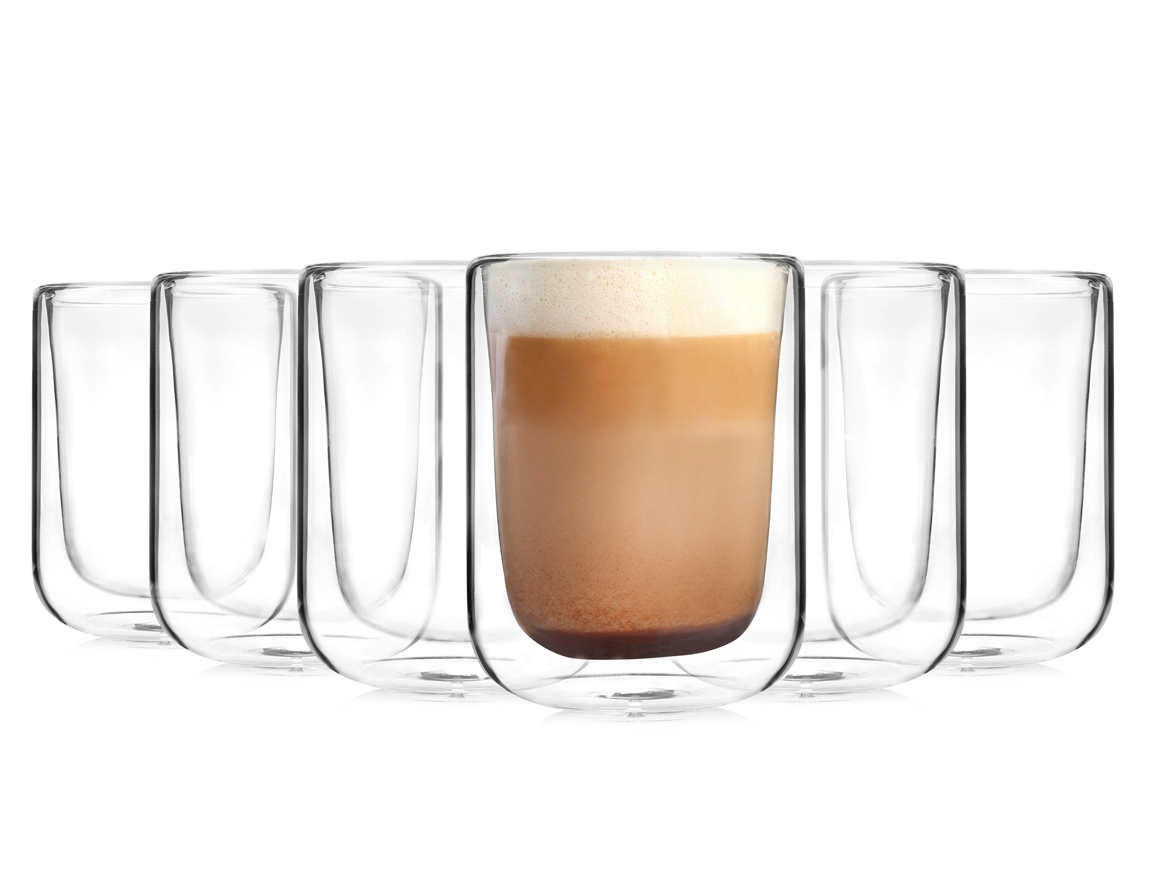SÄNGER Thermoglas Cappuccino Склоset doppelwandig, Glas, 330 ml, spülmaschinengeeignet