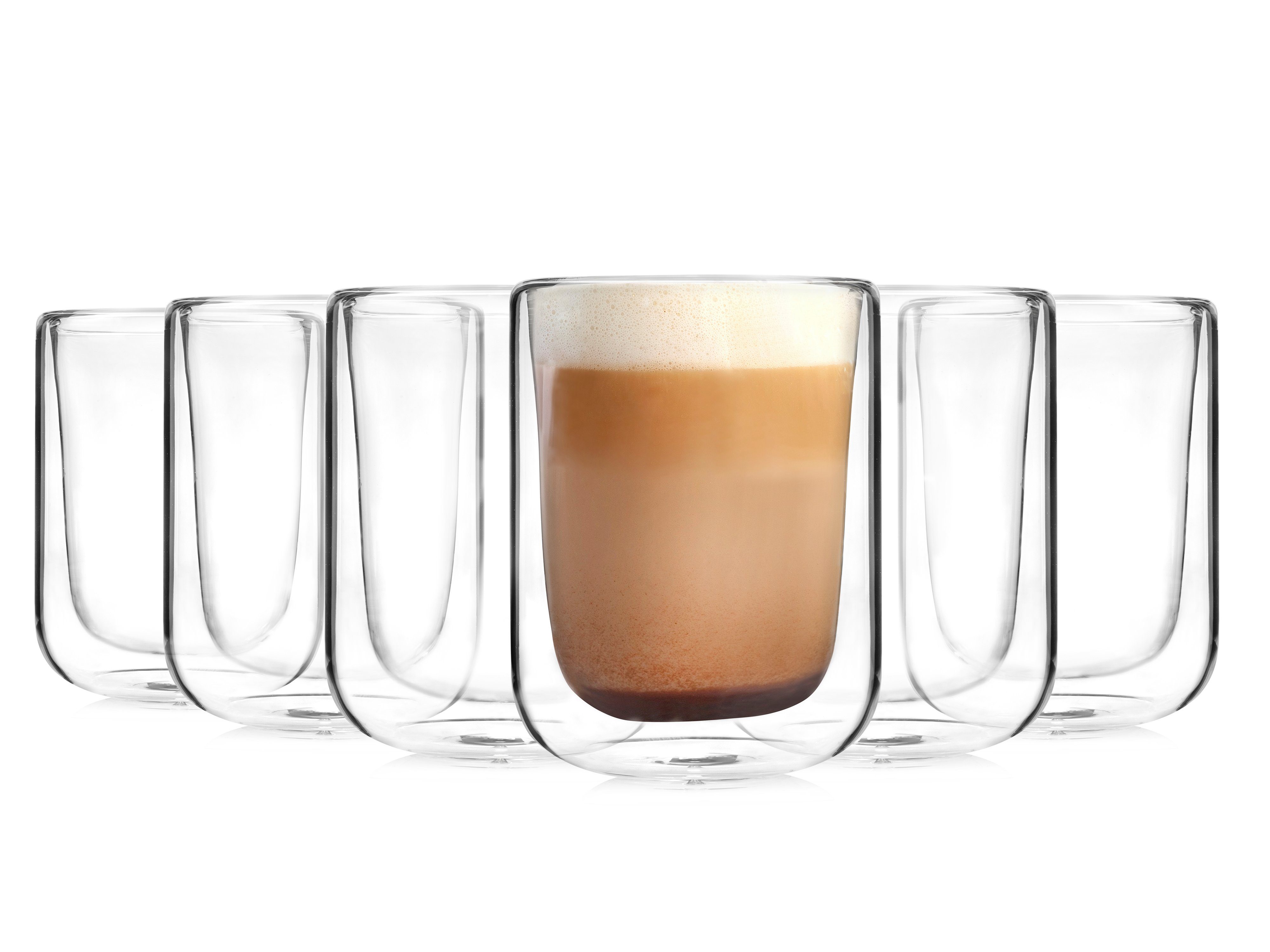 SÄNGER Thermoglas Cappuccino Gläserset doppelwandig, Glas, 330 ml, spülmaschinengeeignet