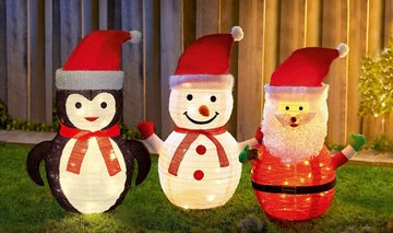 Northpoint Weihnachtsfigur LED Weihnachts Pinguin Weihnachtsdeko 70cm hoch 45 LEDs Innen Außen, zusammenfaltbar für Innen und Außen Gartendekoration Winterdekoration