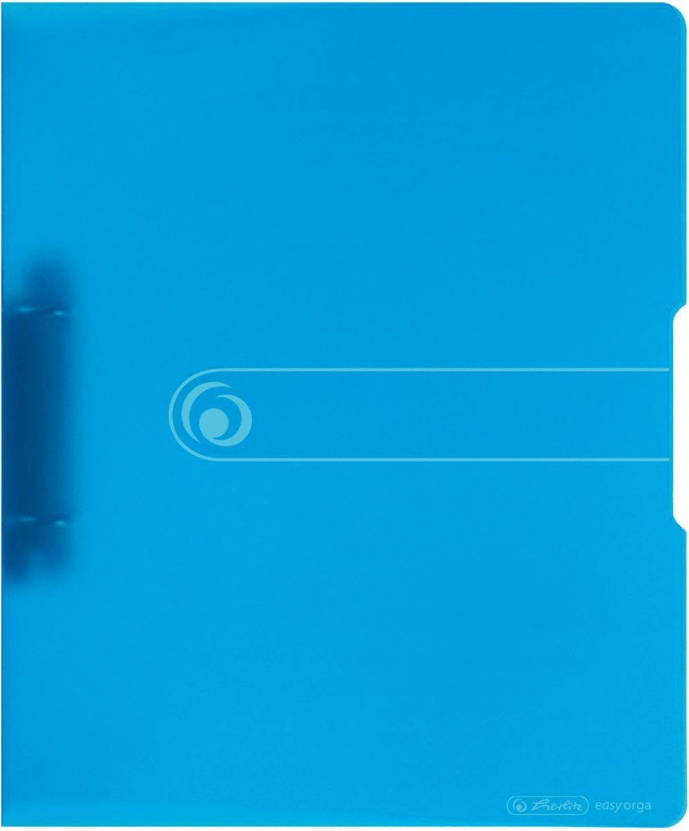 Präsentationsordner Ringbuch A4 2 Ringe PP 25mm blau transparent to go (10 Stück)