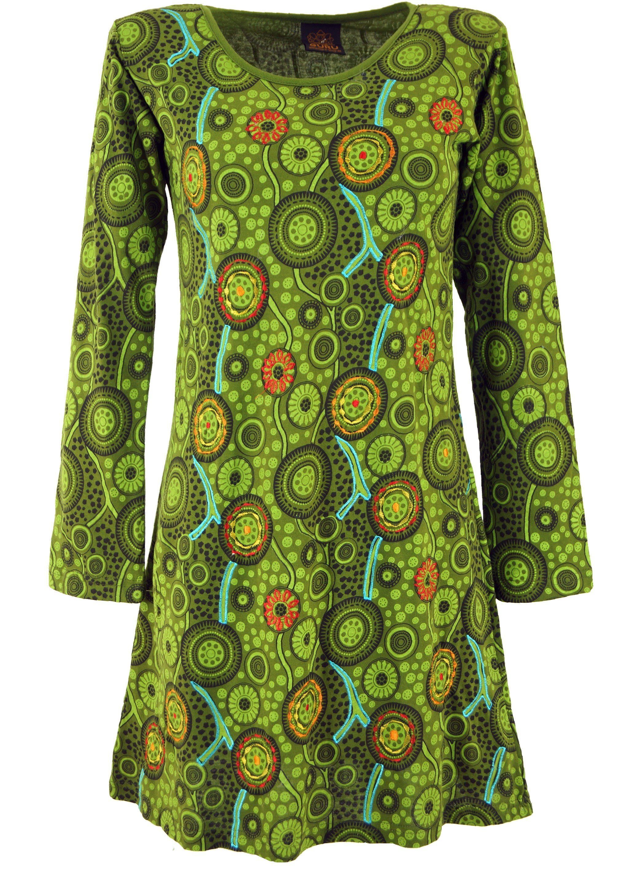 Guru-Shop Midikleid Hippie Minikleid Boho chic, günstig online kaufen