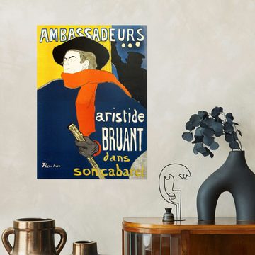 Posterlounge Wandfolie Henri de Toulouse-Lautrec, Ambassadeurs, Aristide Bruant, Vintage Malerei