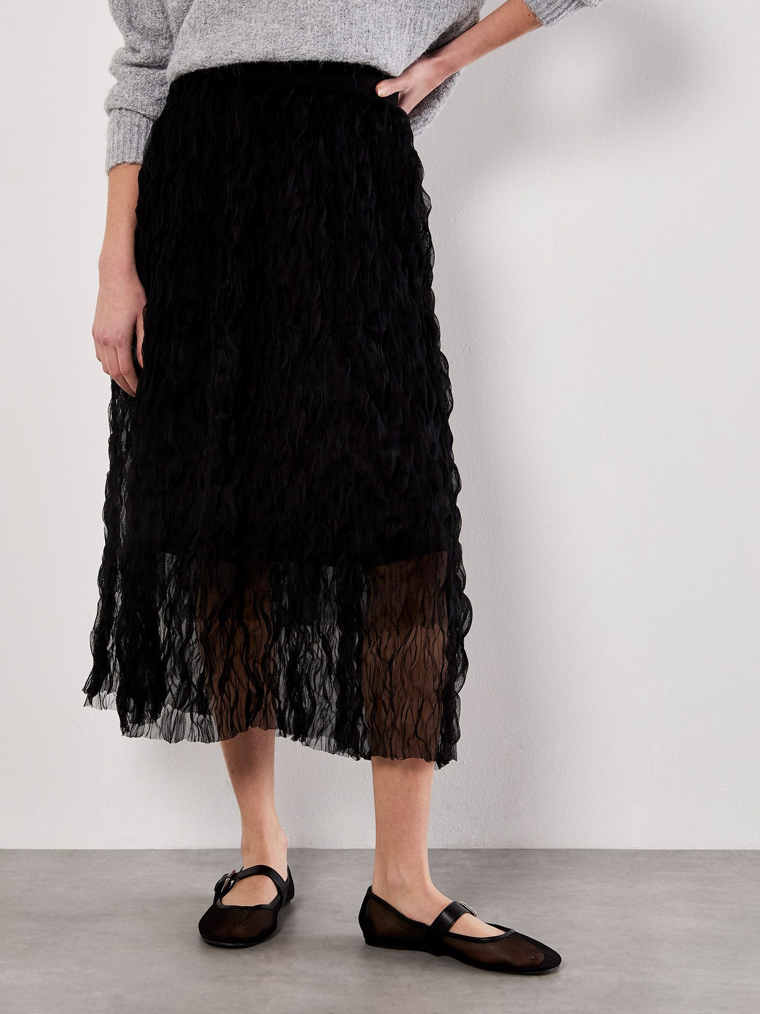 Apricot Tüllrock Midirock aus Tüll günstig online kaufen