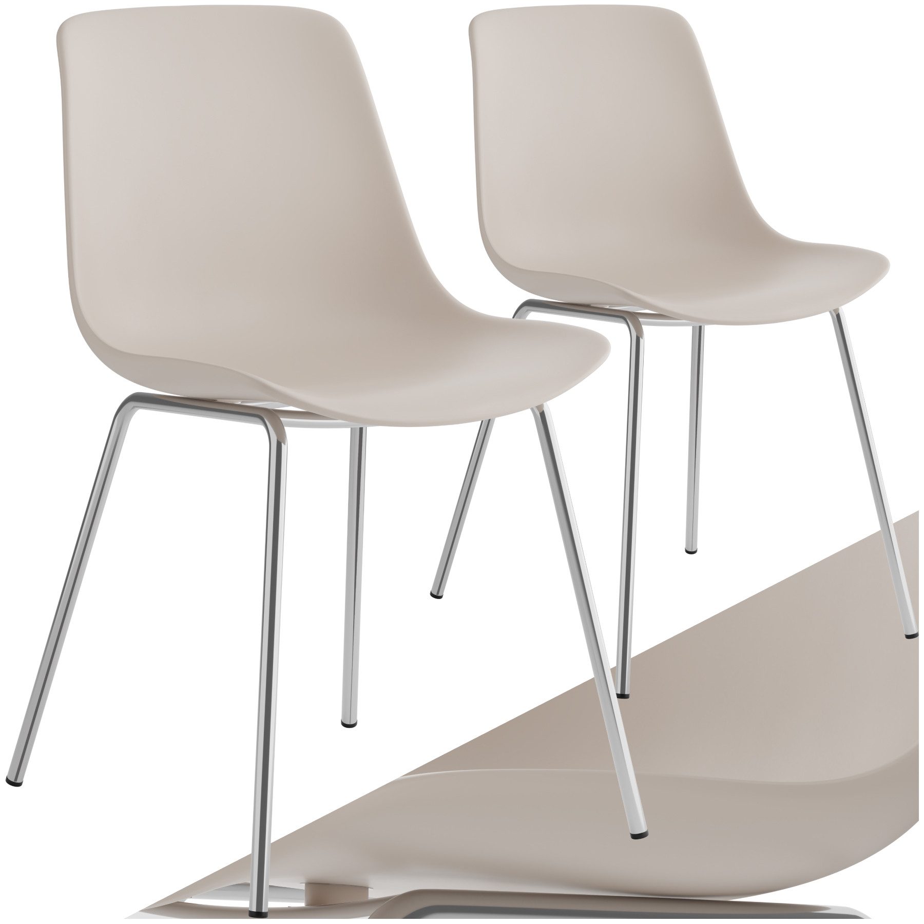 tectake Esszimmerstuhl Kunststoffstuhl (Set, 2 St), günstig online kaufen