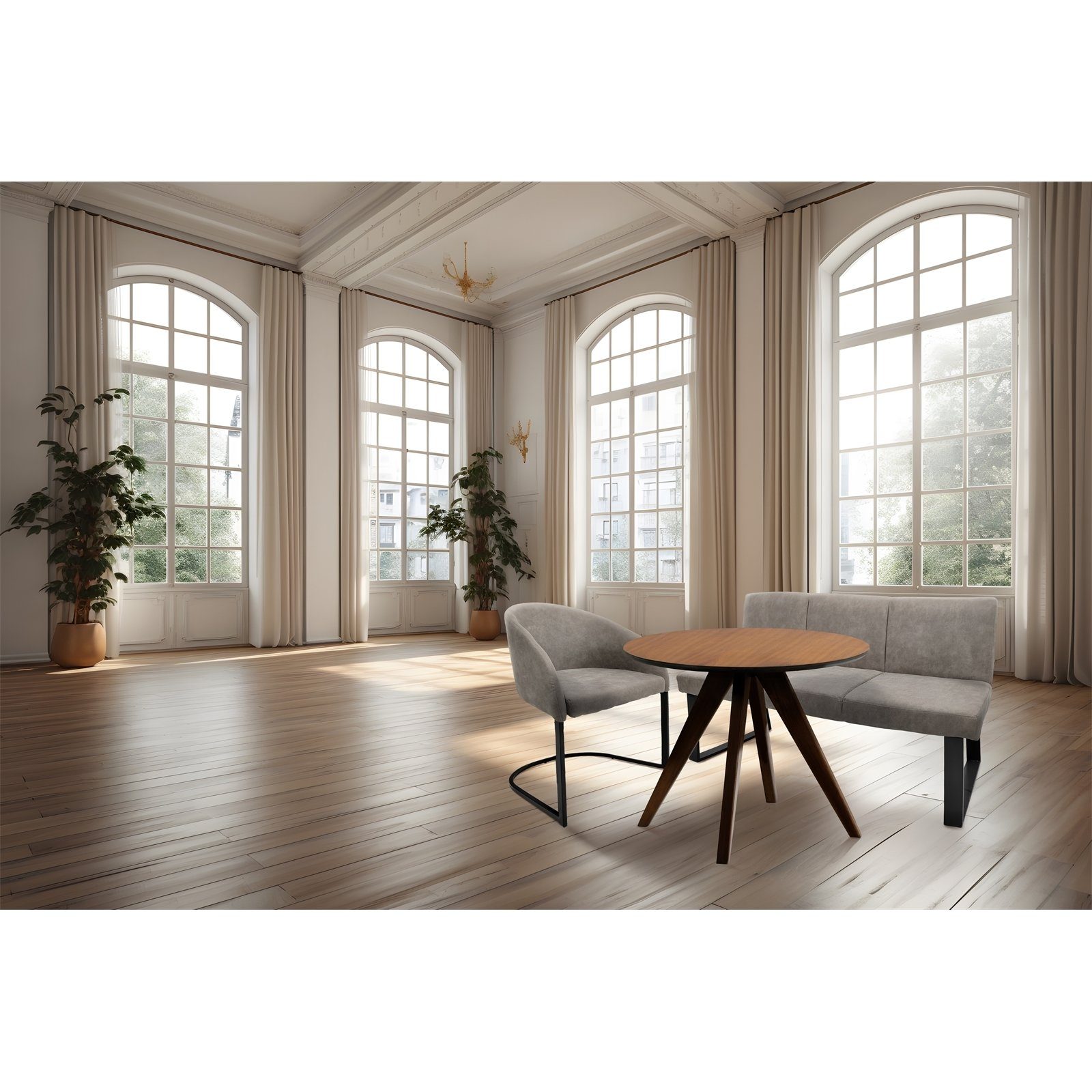 HTI-Living Freischwinger Stuhl Vemal Grau 2er-Set günstig online kaufen