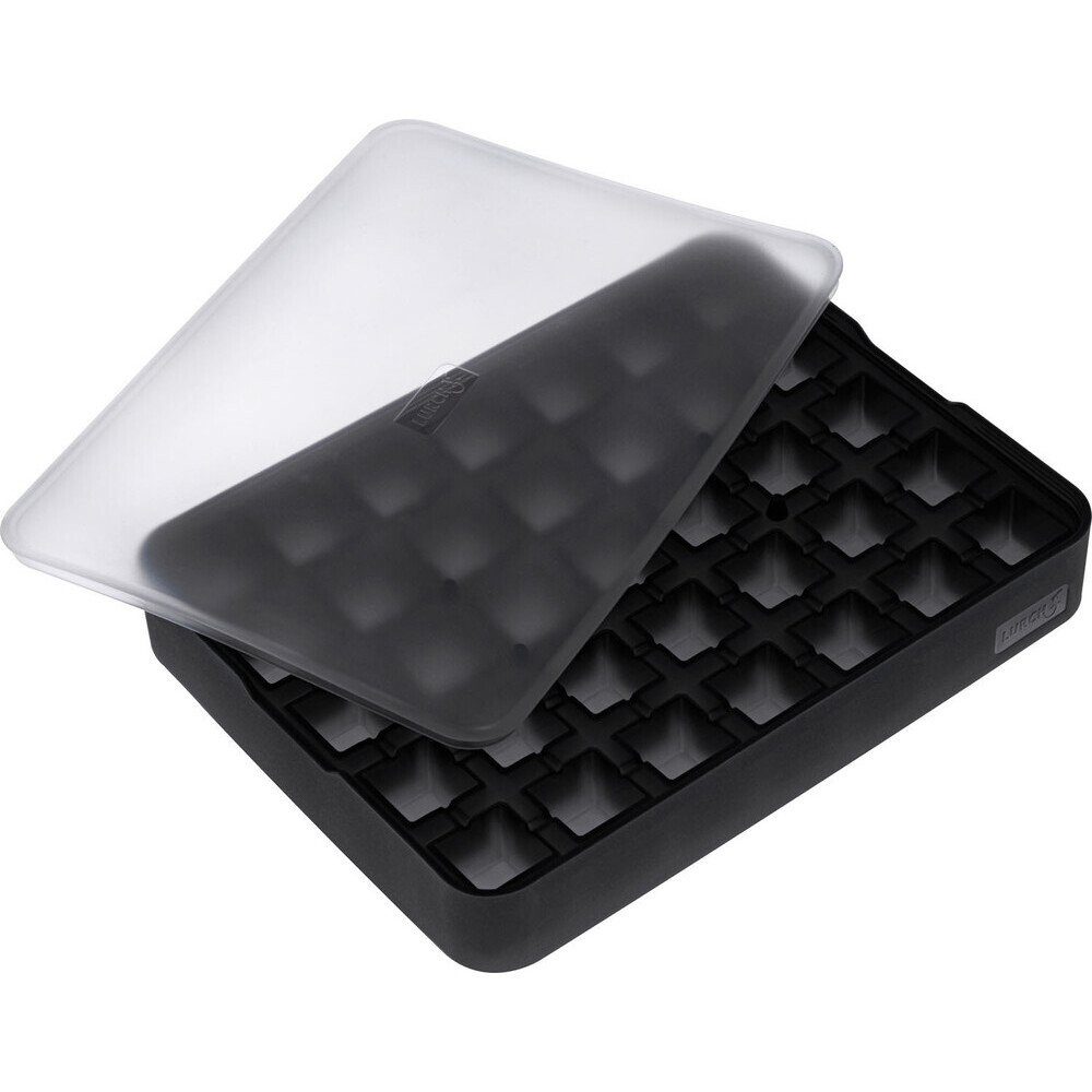 Lurch Eiswürfelform Eiswürfelform Würfel 2x2 cm Flexi-Form schwarz, Eiswürfelform Würfel, Ø2cm, Platin-Silikon, schwarz