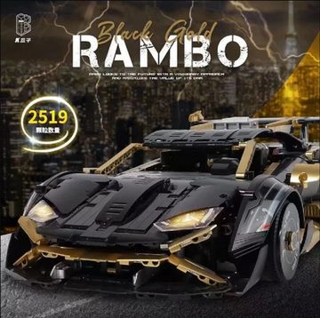 KBOX Konstruktionsspielsteine Kbox 10600 Black Gold Rambo Sports Car 2.519 Teile, (2519 St)