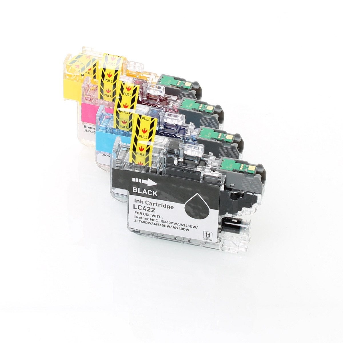 ABC Tintenpatrone (kompatibel für Brother LC422 MFC-J5340DW MFC-J5345DW MFC-J5740DW, ABC)