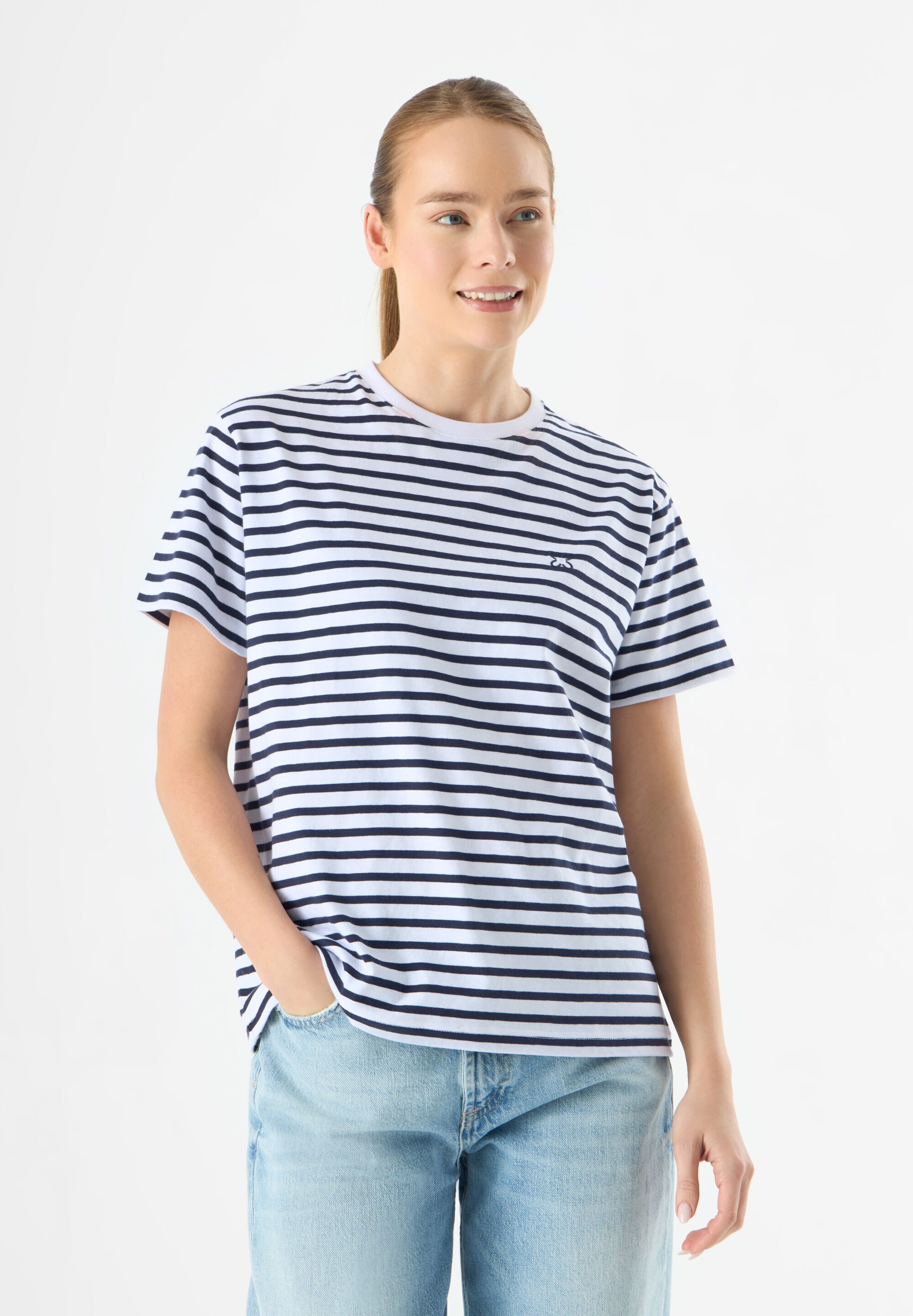 Codello Kurzarmshirt (1-tlg) mit Bretonstreifen günstig online kaufen