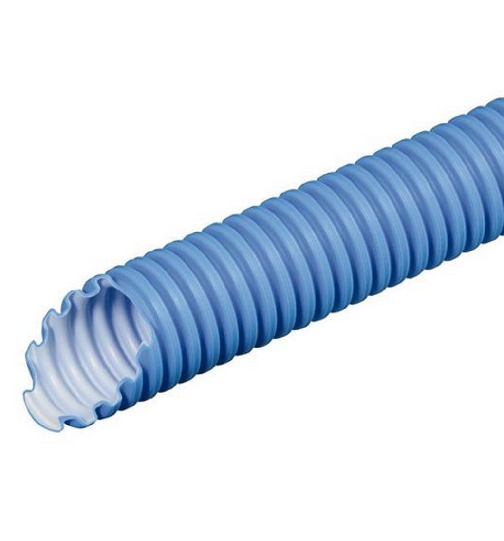 Fränkische Rohrwerke Flexrohr FBY-EL-F 20 blau, Leichtes Kunststoff-Wellrohr, biegsam,blau, 100 LFDM, biegsam, 14,9 mm