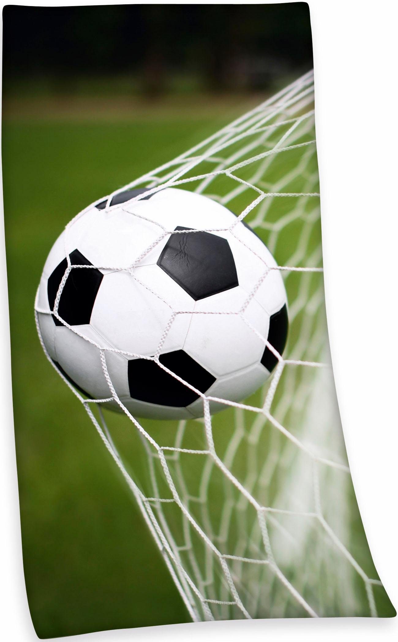 Herding Young Collection Badetuch Fußball, Frotteevelours (1-St), 75x150 cm günstig online kaufen
