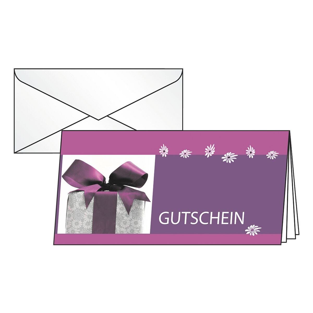 Sigel Geschenkkarte Excitement, Einlageblatt, Gutscheinkarte Umschläge inkl. bedrucktem mit 10 Karten