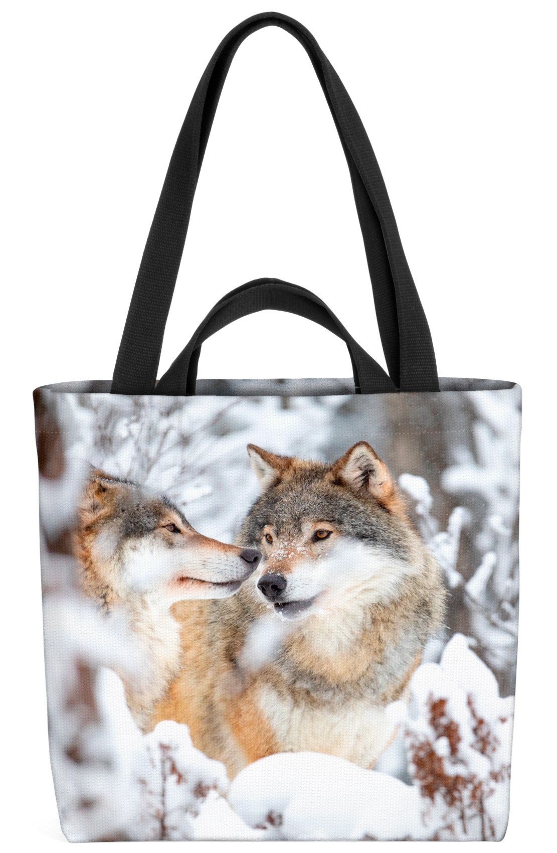 VOID Henkeltasche (1-tlg), Wolf Winter Wildtier Schnee Wolf Winter Wildtier günstig online kaufen