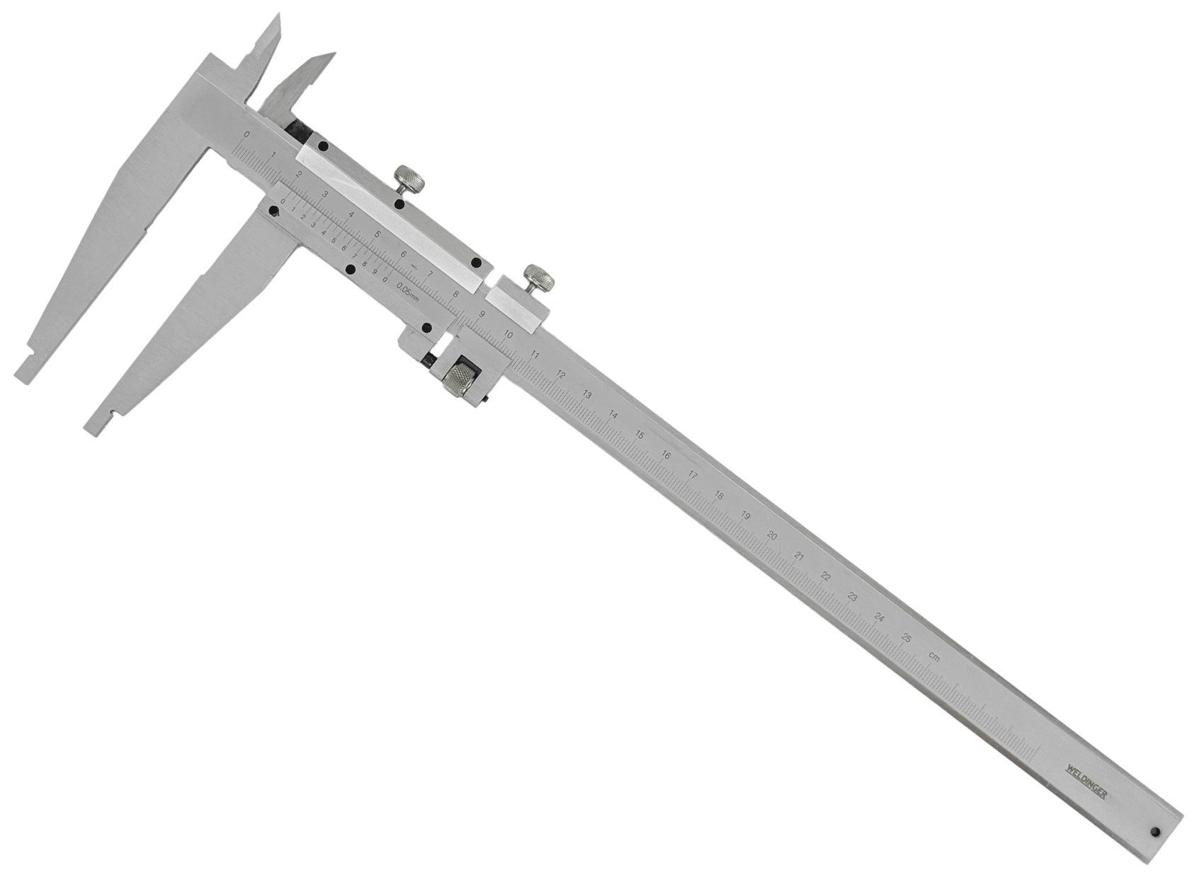 WELDINGER Messschieber Präzisionsmessschieber mit Feststellschraube, Messbereich 250 mm, max. 250 mm, 1-St.