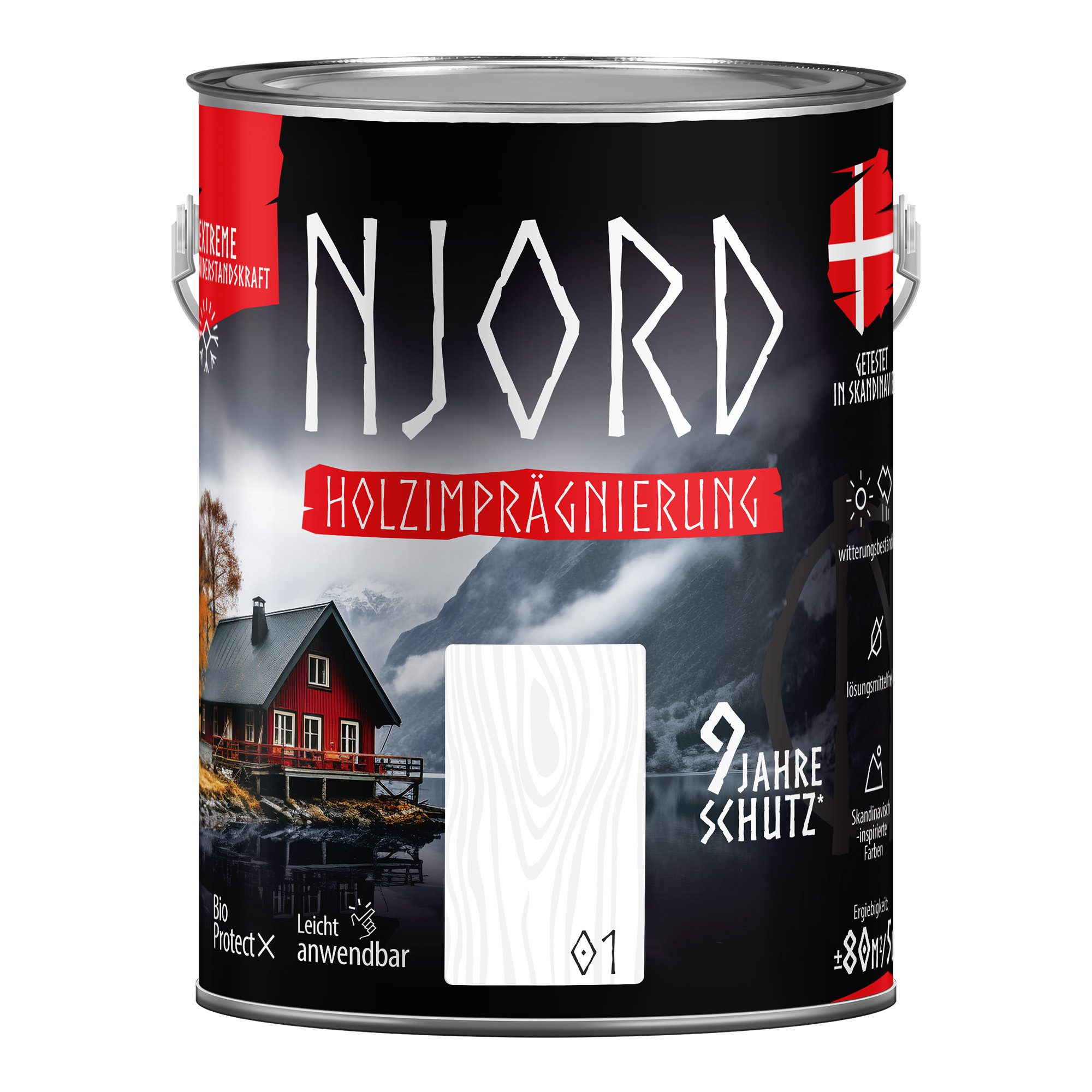 NJORD Holzgrundierung NJORD Holzimpragnierung (01) Nordschnee - 5L