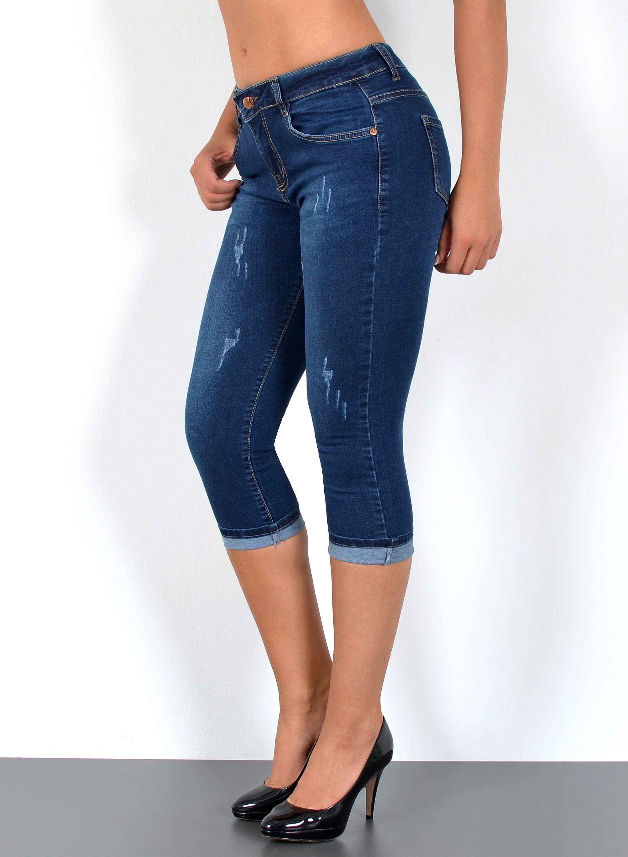 ESRA Caprijeans High Waist Capri Jeans günstig online kaufen