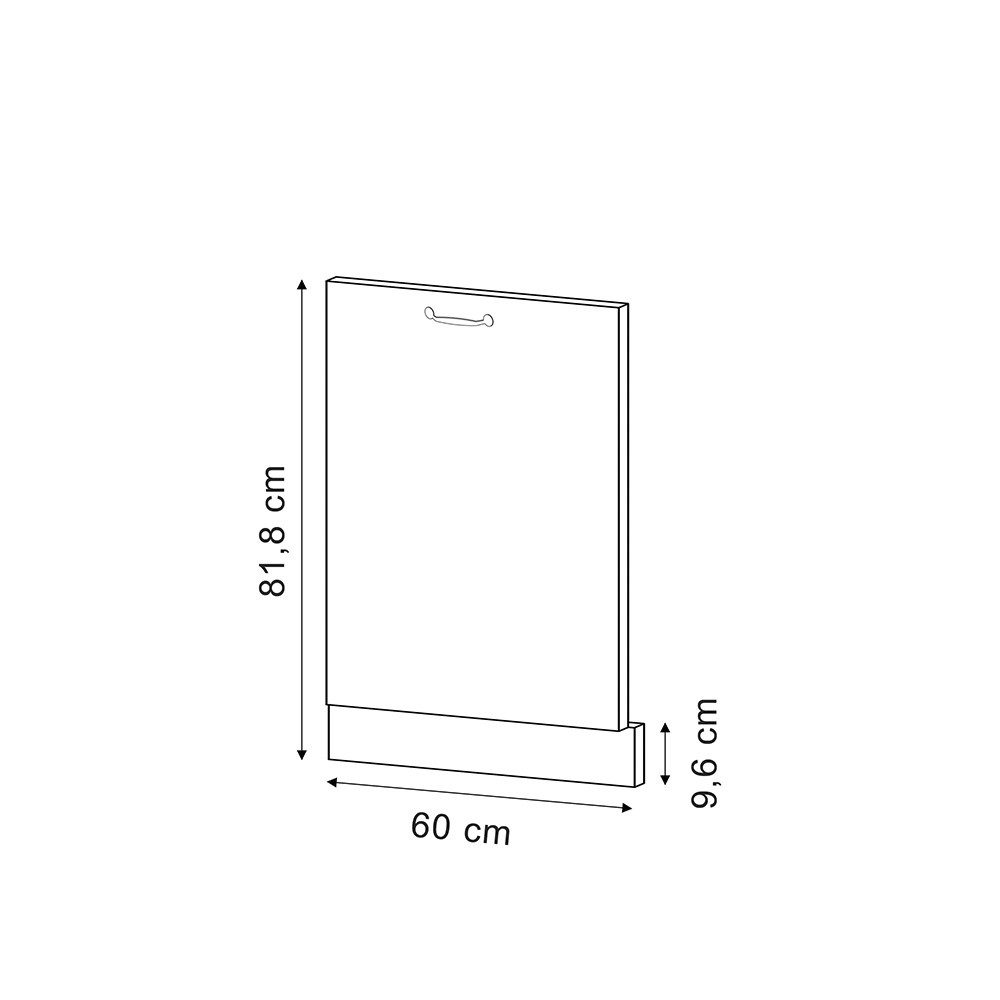 Vicco Frontblende R-Line, Beton/Anthrazit, 60 cm ohne Arbeitsplatte (1 St)