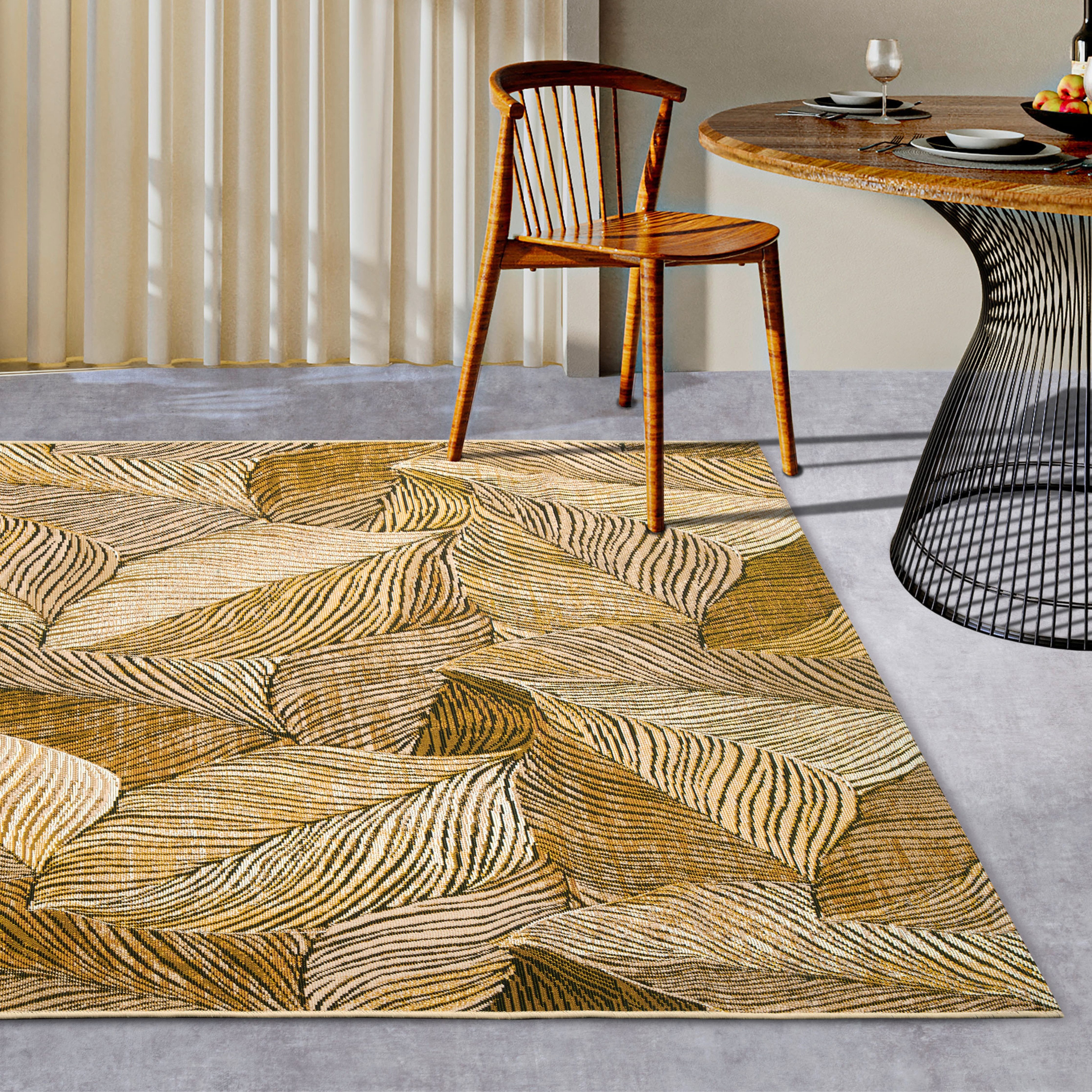 Villeroy & Boch Outdoorteppich Eugene, rechteckig, Höhe: 3 mm, In- und Outdoor, Flachgewebe, wetterfest, Balkon, Garten, Terrasse